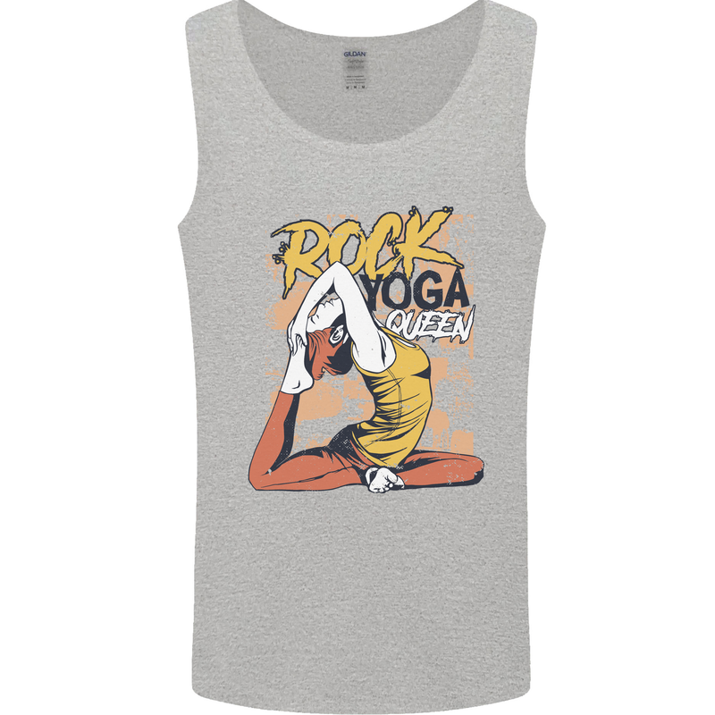 Rock Yoga Queen Mens Vest Tank Top Sports Grey