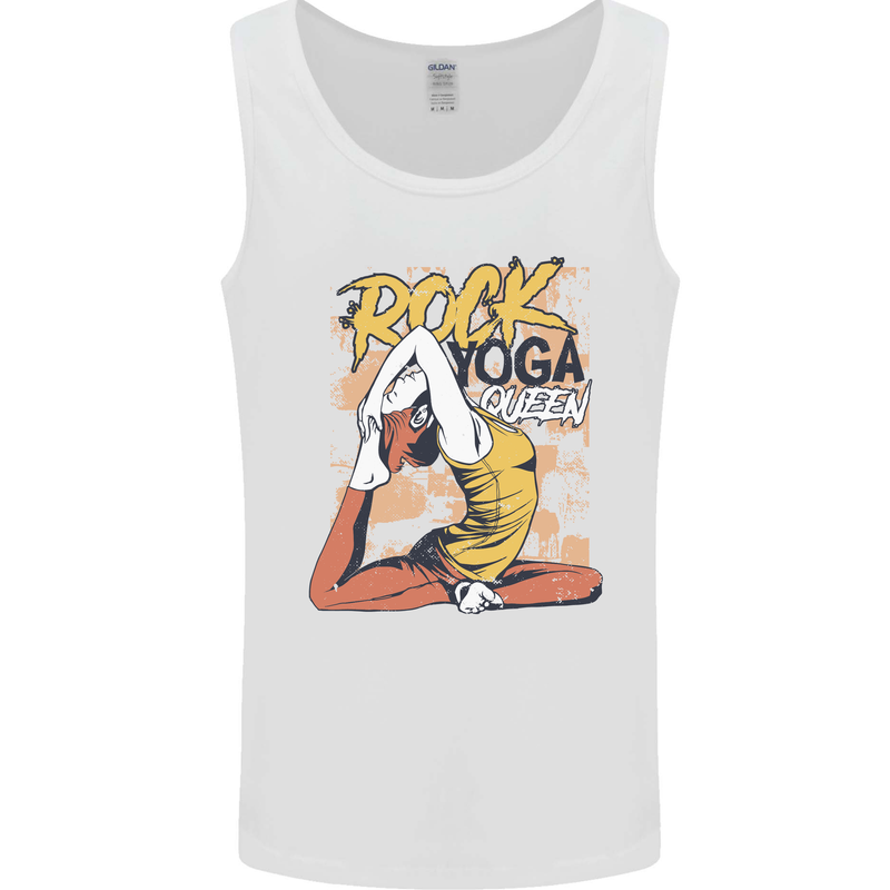 Rock Yoga Queen Mens Vest Tank Top White