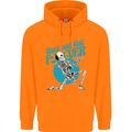 Rock & Roll Forever Air Guitar Skeleton Skull Childrens Kids Hoodie Orange