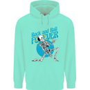 Rock & Roll Forever Air Guitar Skeleton Skull Childrens Kids Hoodie Peppermint
