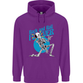 Rock & Roll Forever Air Guitar Skeleton Skull Childrens Kids Hoodie Purple