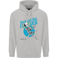 Rock & Roll Forever Air Guitar Skeleton Skull Childrens Kids Hoodie Sports Grey