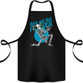 Rock & Roll Forever Air Guitar Skeleton Skull Cotton Apron 100% Organic Black