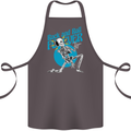 Rock & Roll Forever Air Guitar Skeleton Skull Cotton Apron 100% Organic Dark Grey