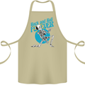 Rock & Roll Forever Air Guitar Skeleton Skull Cotton Apron 100% Organic Khaki