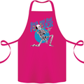 Rock & Roll Forever Air Guitar Skeleton Skull Cotton Apron 100% Organic Pink