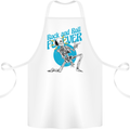 Rock & Roll Forever Air Guitar Skeleton Skull Cotton Apron 100% Organic White