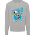 Rock & Roll Forever Air Guitar Skeleton Skull Kids Sweatshirt Jumper Sports Grey