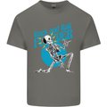 Rock & Roll Forever Air Guitar Skeleton Skull Kids T-Shirt Childrens Charcoal