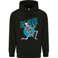 Rock & Roll Forever Air Guitar Skeleton Skull Mens 80% Cotton Hoodie Black