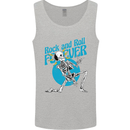 Rock & Roll Forever Air Guitar Skeleton Skull Mens Vest Tank Top Sports Grey
