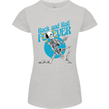 Rock & Roll Forever Air Guitar Skeleton Skull Womens Petite Cut T-Shirt Sports Grey