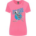 Rock & Roll Forever Air Guitar Skeleton Skull Womens Wider Cut T-Shirt Azalea