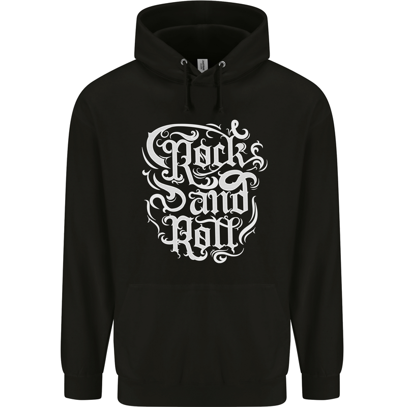 Rock and Roll Guitar Music Childrens Kids Hoodie Black