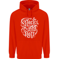 Rock and Roll Guitar Music Childrens Kids Hoodie Bright Red