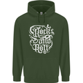 Rock and Roll Guitar Music Childrens Kids Hoodie Forest Green