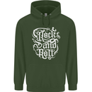 Rock and Roll Guitar Music Childrens Kids Hoodie Forest Green