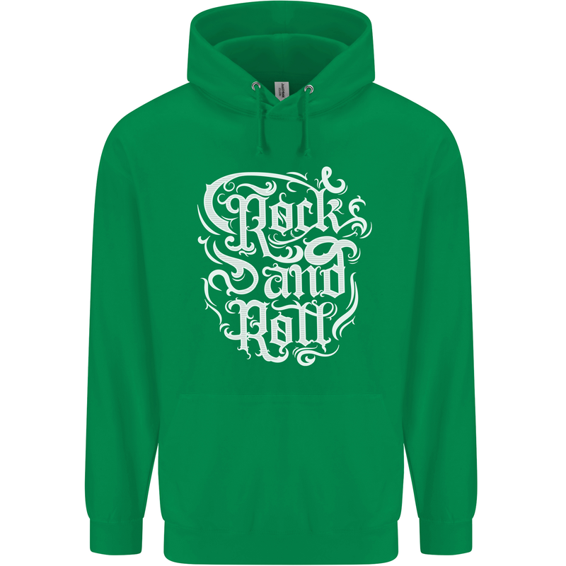 Rock and Roll Guitar Music Childrens Kids Hoodie Irish Green