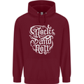 Rock and Roll Guitar Music Childrens Kids Hoodie Maroon