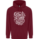 Rock and Roll Guitar Music Childrens Kids Hoodie Maroon