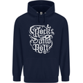 Rock and Roll Guitar Music Childrens Kids Hoodie Navy Blue