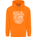 Rock and Roll Guitar Music Childrens Kids Hoodie Orange