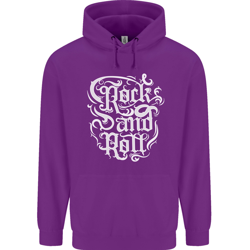 Rock and Roll Guitar Music Childrens Kids Hoodie Purple