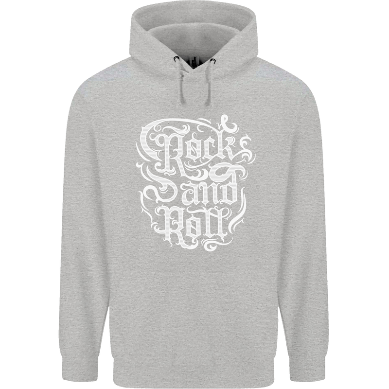 Rock and Roll Guitar Music Childrens Kids Hoodie Sports Grey