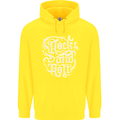 Rock and Roll Guitar Music Childrens Kids Hoodie Yellow