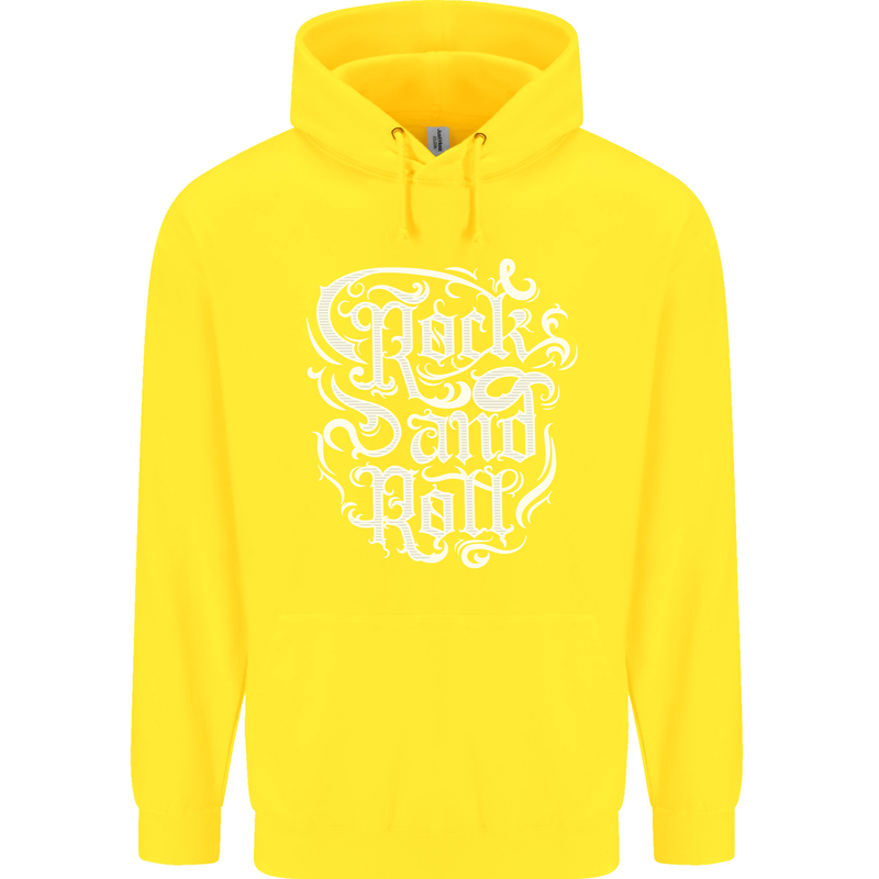 Rock and Roll Guitar Music Childrens Kids Hoodie Yellow