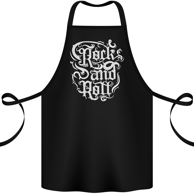 Rock and Roll Guitar Music Cotton Apron 100% Organic Black