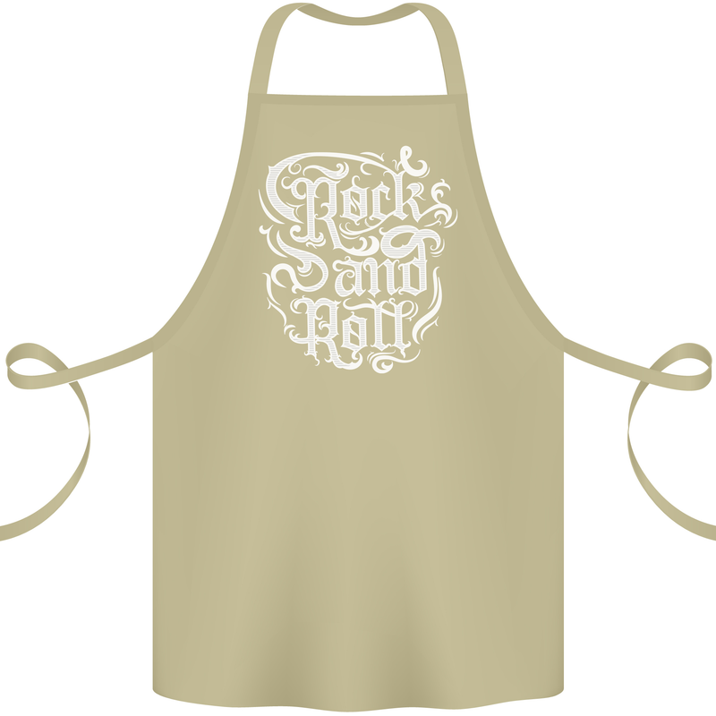 Rock and Roll Guitar Music Cotton Apron 100% Organic Khaki