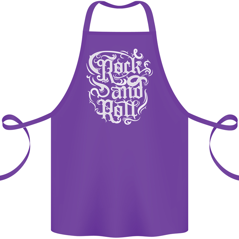 Rock and Roll Guitar Music Cotton Apron 100% Organic Purple
