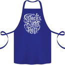 Rock and Roll Guitar Music Cotton Apron 100% Organic Royal Blue