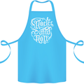 Rock and Roll Guitar Music Cotton Apron 100% Organic Turquoise