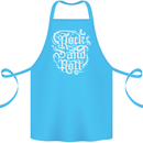 Rock and Roll Guitar Music Cotton Apron 100% Organic Turquoise