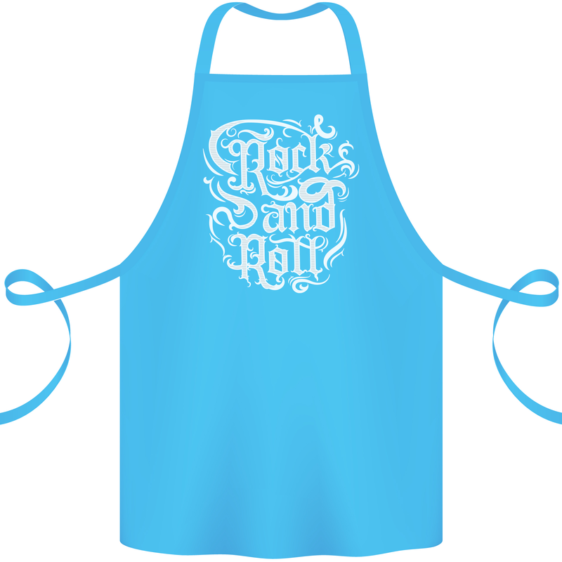 Rock and Roll Guitar Music Cotton Apron 100% Organic Turquoise
