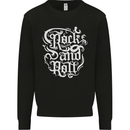 Rock and Roll Guitar Music Kids Sweatshirt Jumper Black