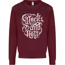 Rock and Roll Guitar Music Kids Sweatshirt Jumper Maroon