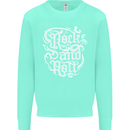 Rock and Roll Guitar Music Kids Sweatshirt Jumper Peppermint