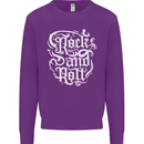 Rock and Roll Guitar Music Kids Sweatshirt Jumper Purple