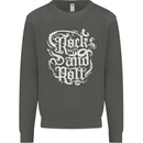 Rock and Roll Guitar Music Kids Sweatshirt Jumper Storm Grey