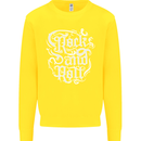 Rock and Roll Guitar Music Kids Sweatshirt Jumper Yellow