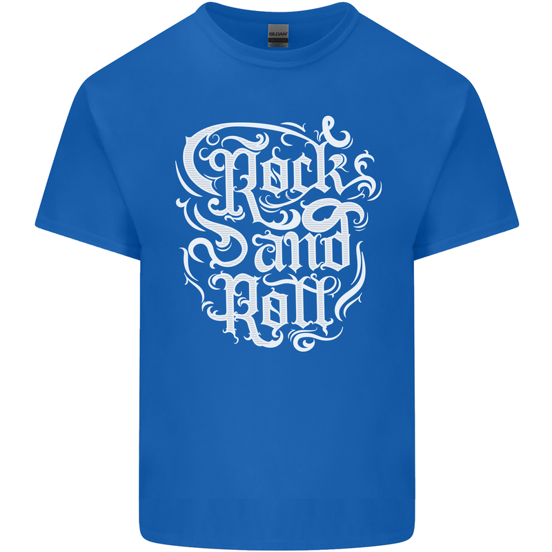 Rock and Roll Guitar Music Kids T-Shirt Childrens Royal Blue