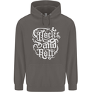 Rock and Roll Guitar Music Mens 80% Cotton Hoodie Charcoal