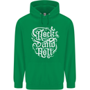 Rock and Roll Guitar Music Mens 80% Cotton Hoodie Irish Green