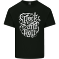 Rock and Roll Guitar Music Mens Cotton T-Shirt Tee Top Black