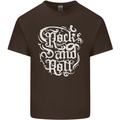 Rock and Roll Guitar Music Mens Cotton T-Shirt Tee Top Dark Chocolate