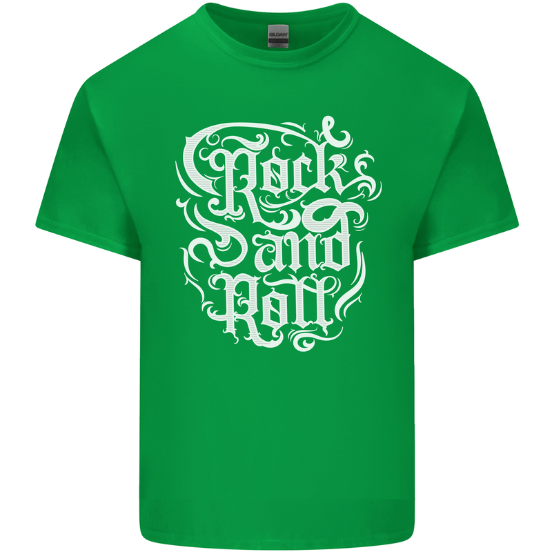 Rock and Roll Guitar Music Mens Cotton T-Shirt Tee Top Irish Green