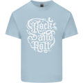 Rock and Roll Guitar Music Mens Cotton T-Shirt Tee Top Light Blue